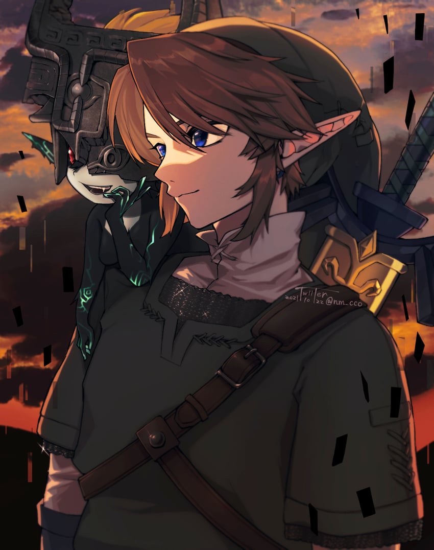 link and midna (the legend of zelda and 1 more) drawn by ao_haruki