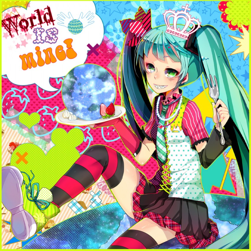 hatsune miku (vocaloid and 1 more) drawn by 12356