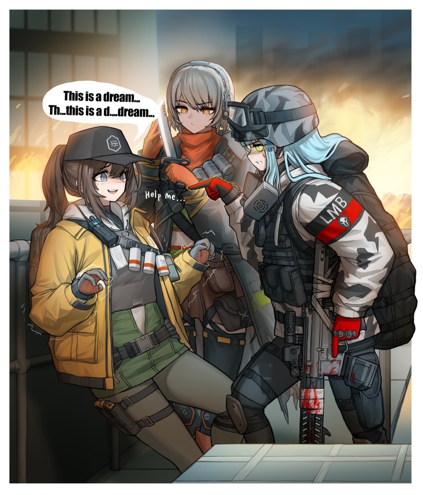 vector, dima, hk416, last man battalion, and cleaners (girls' frontline and 1 more) drawn by cheogtanbyeong