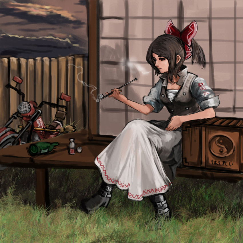 hakurei reimu and hakurei saite (original and 1 more) drawn by weiyang