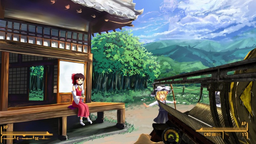 hakurei reimu, kirisame marisa, and rumia (touhou and 2 more)