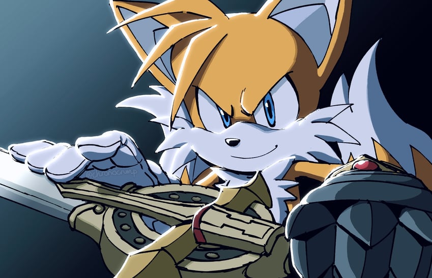 tails and caliburn (sonic and 1 more) drawn by chronocrump