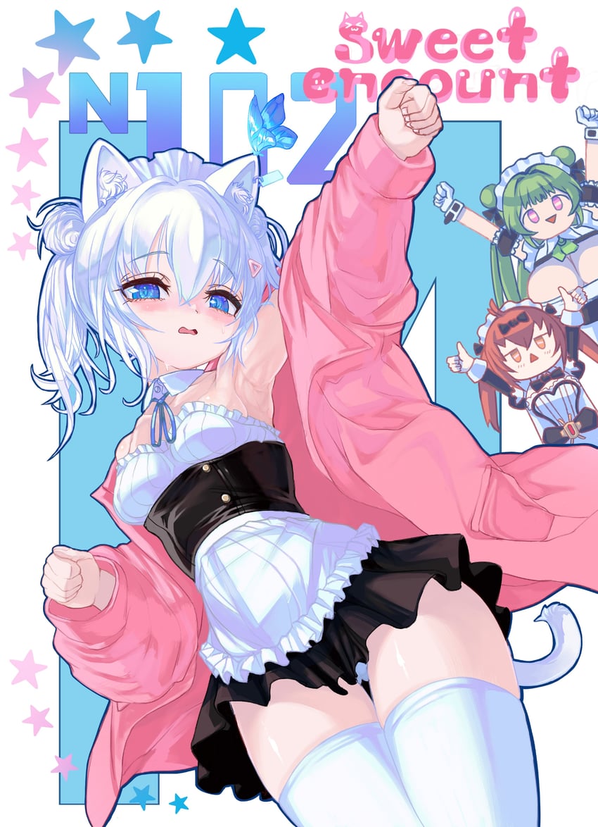 soda, n102, and cocoa (goddess of victory: nikke) drawn by inugressive