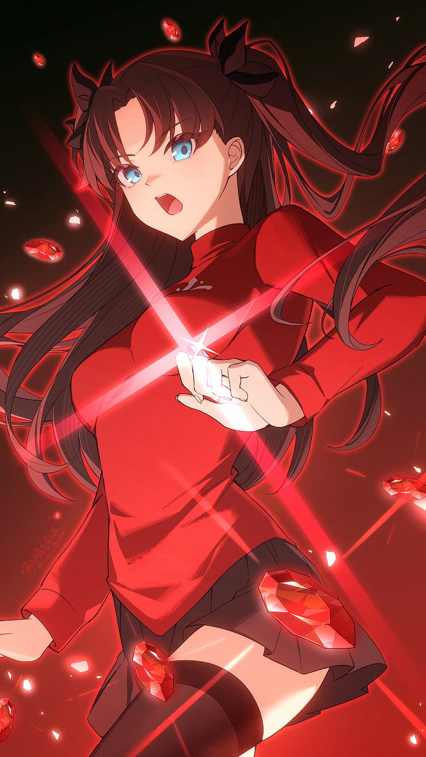 tohsaka rin (fate and 1 more) drawn by so_zei_tama_tama