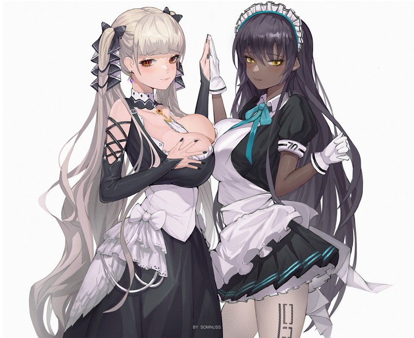 karin and formidable (blue archive and 1 more) drawn by somnuss