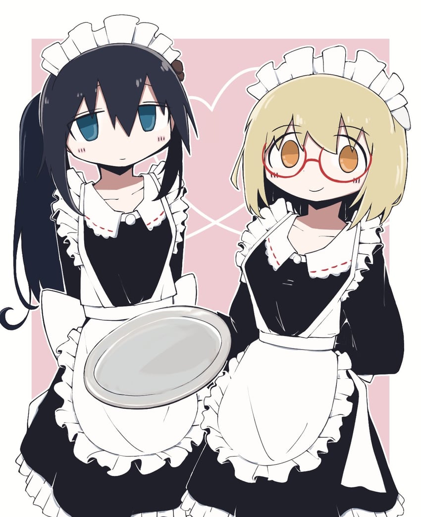 tsukishima shijima and yamashita majime (shimeji simulation) drawn by icetipia
