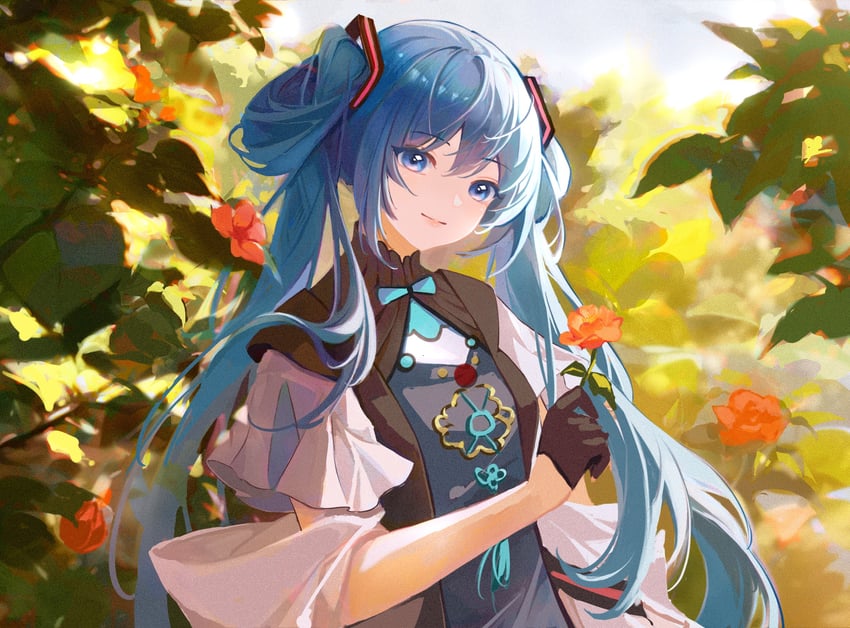 hatsune miku (vocaloid and 1 more) drawn by mio4moon