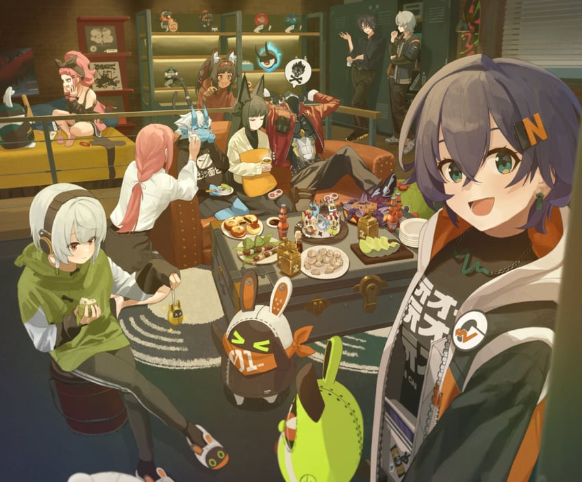 hoshimi miyabi, belle, wise, nicole demara, tsukishiro yanagi, and 7 more (zenless zone zero) drawn by shirasuke_0822