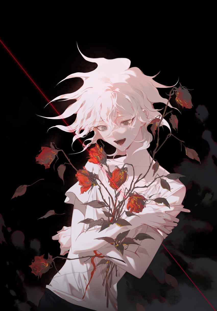 komaeda nagito (danganronpa and 1 more) drawn by xiwang_xintu