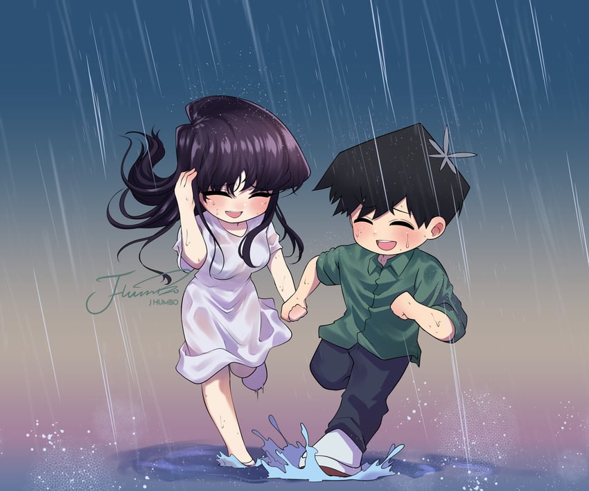 komi shouko and tadano hitohito (komi-san wa komyushou desu) drawn by j_humbo
