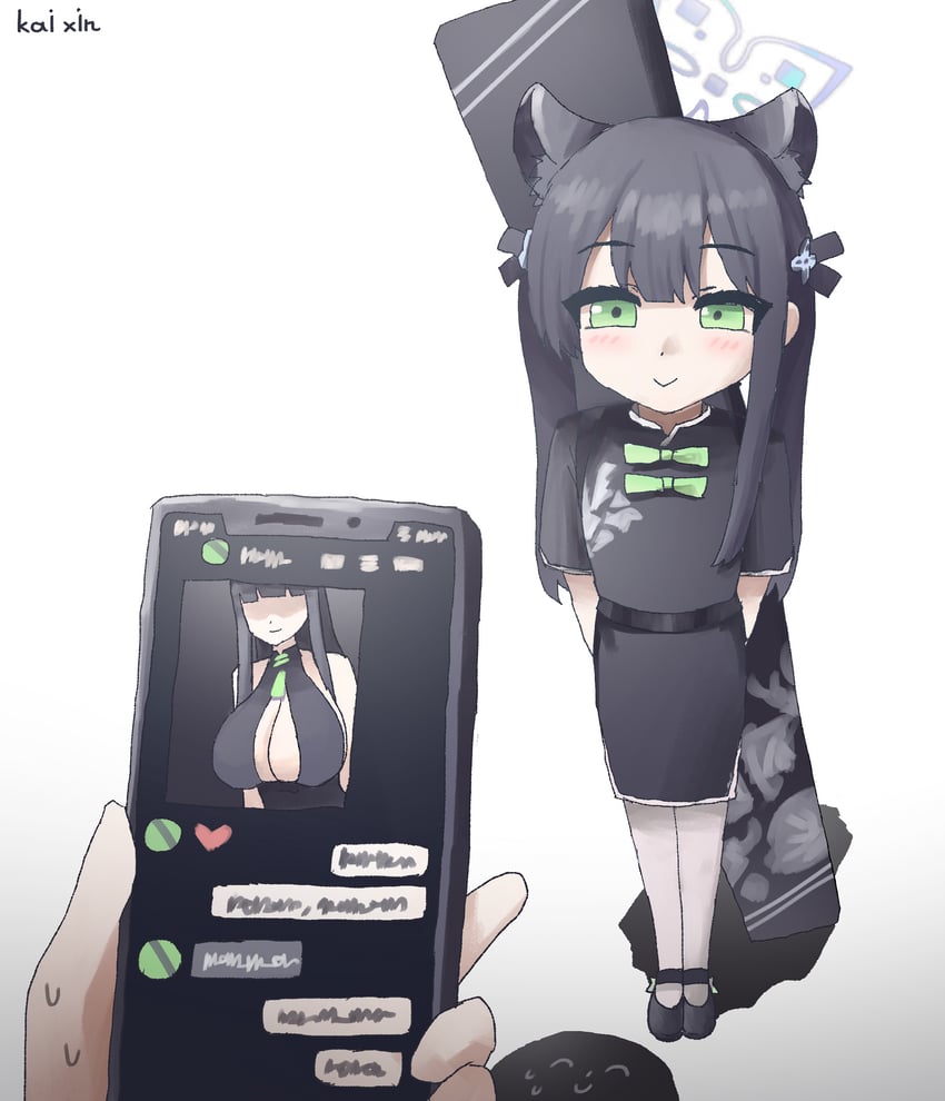 sensei, doodle sensei, and shun (blue archive) drawn by kai_xin