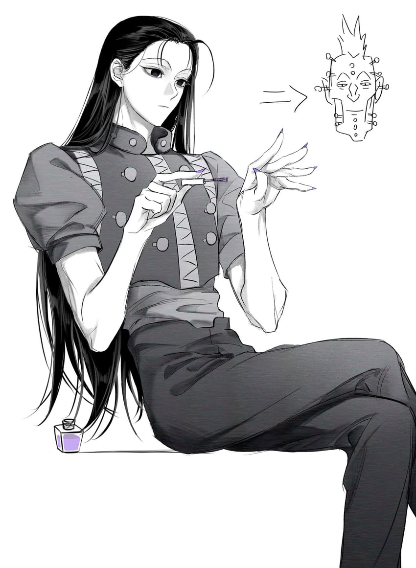 illumi zoldyck and gittarackur (hunter x hunter) drawn by jz88