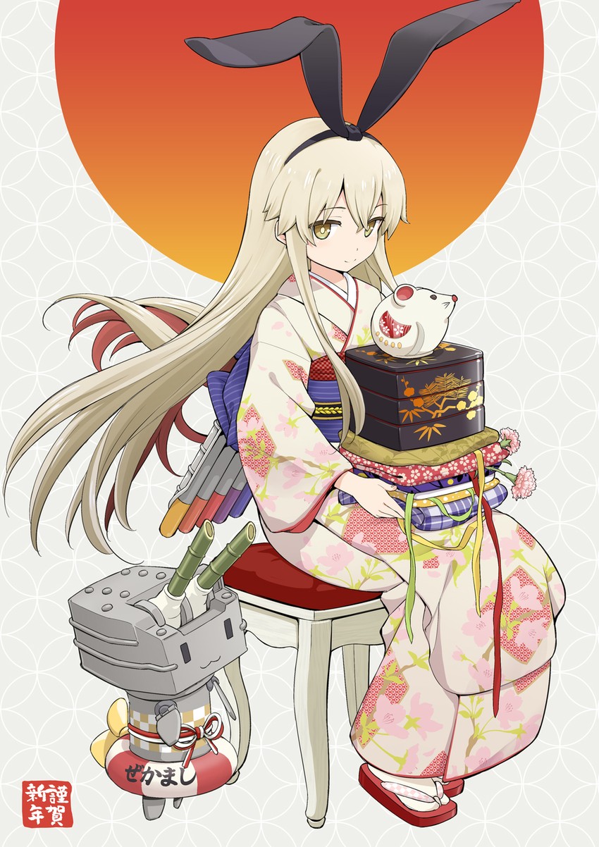 shimakaze and rensouhou-chan (kantai collection) drawn by aka_ringo