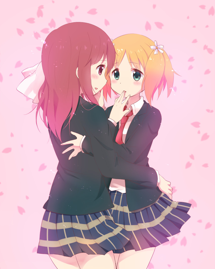 takayama haruka and sonoda yuu (sakura trick) drawn by tarabagani