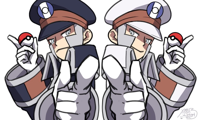 ingo and emmet (pokemon and 1 more) drawn by sasami_642