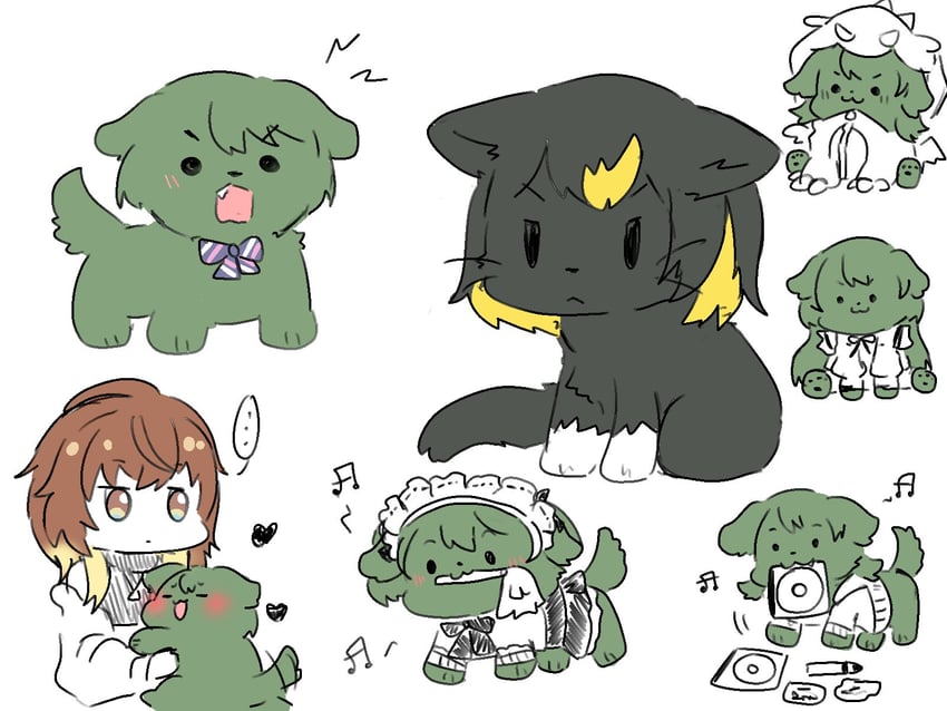 nanakusa nichika, aketa mikoto, and ikaruga luca (idolmaster and 1 more) drawn by artisansg_lily