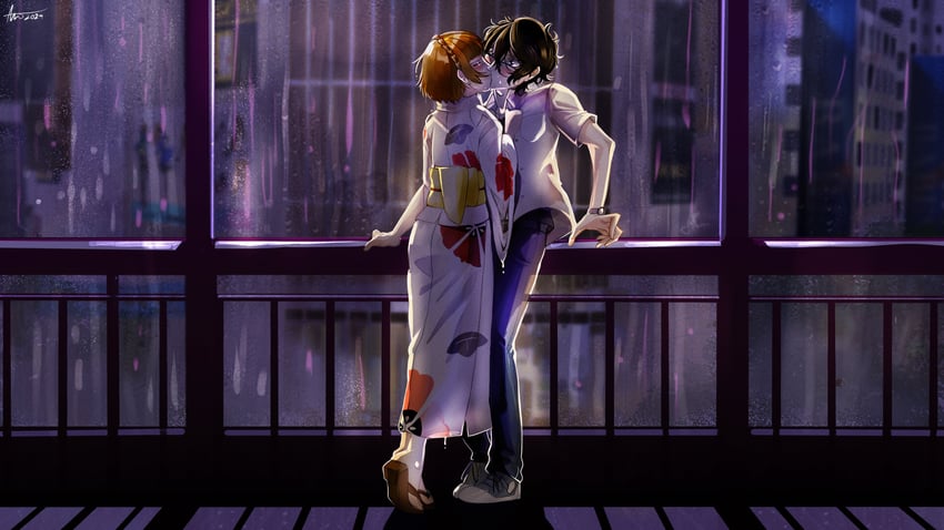 amamiya ren and niijima makoto (persona and 1 more) drawn by chiaroscuro4eva