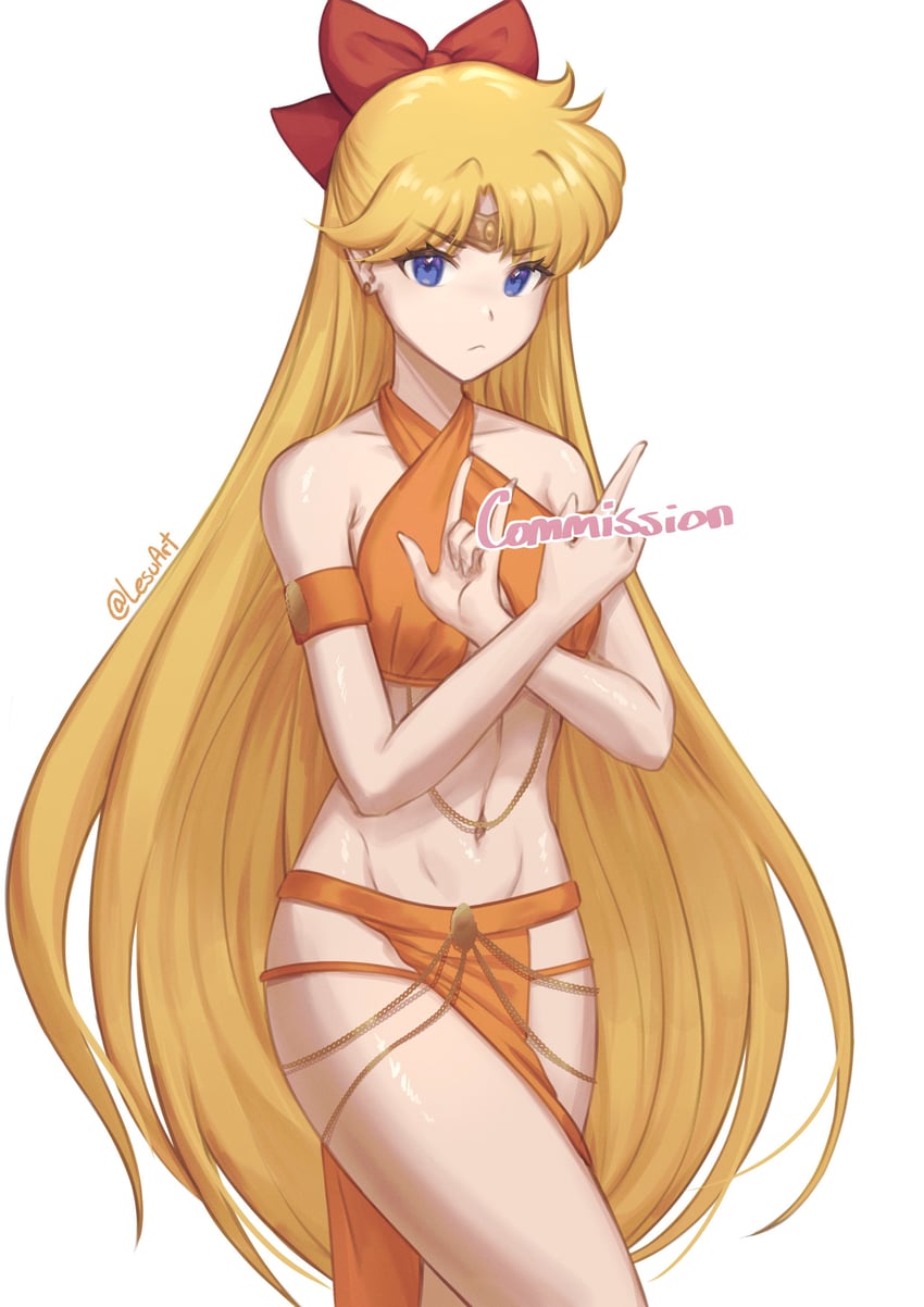 aino minako and sailor venus (bishoujo senshi sailor moon) drawn by lesu