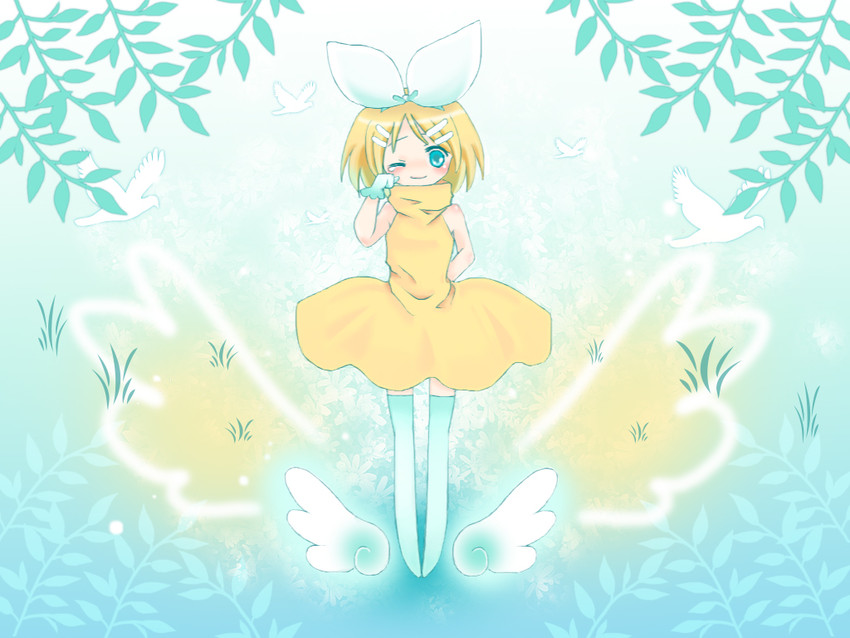 kagamine rin (vocaloid and 1 more) drawn by taki_(vocalfan)