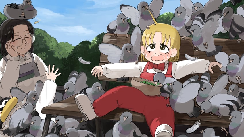 penguin keeper, penguin fan, and urban area keeper (zookeepers) drawn by diva_(hyxpk)