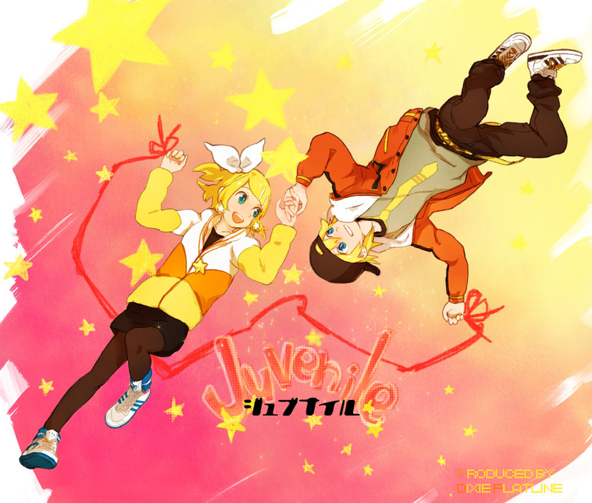 kagamine rin and kagamine len (vocaloid and 1 more) drawn by mitosa