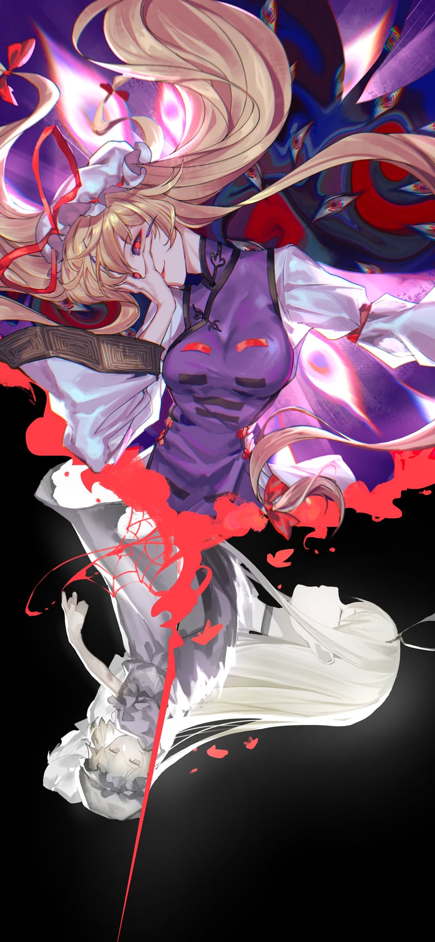 yakumo yukari, usami renko, and maribel hearn (touhou) drawn by wb_yimo