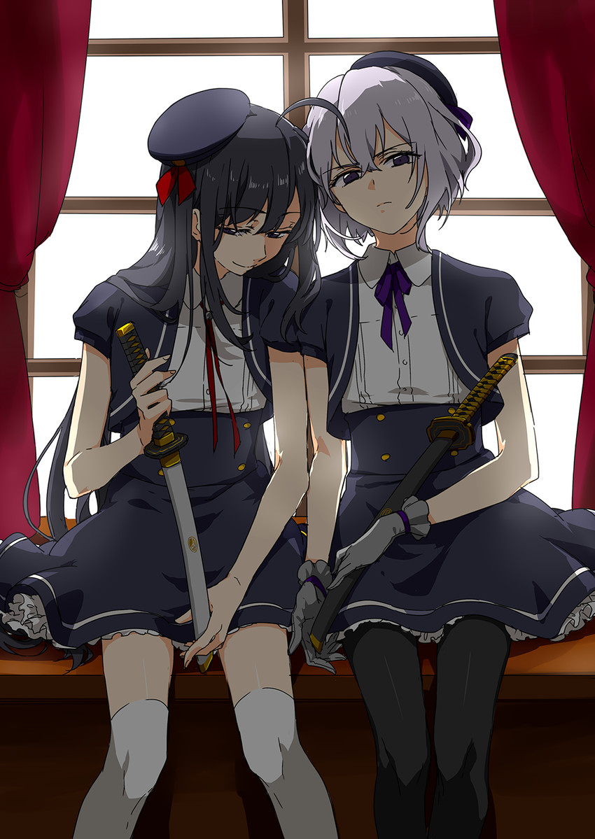 namazuo toushirou and honebami toushirou (touken ranbu) drawn by hoshi_akari