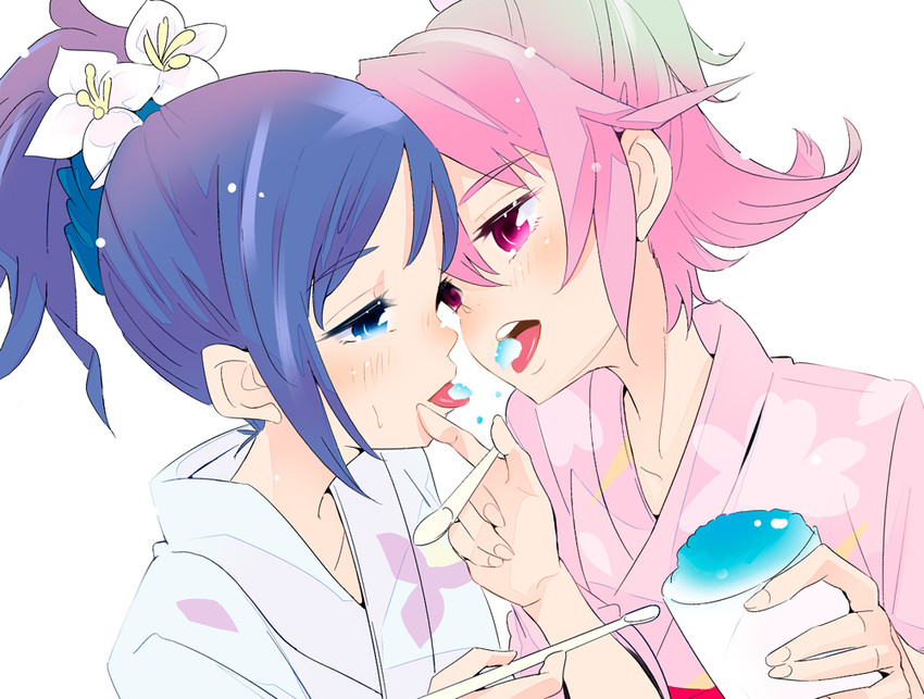 hishikawa rikka and aida mana (precure and 1 more) drawn by peach765