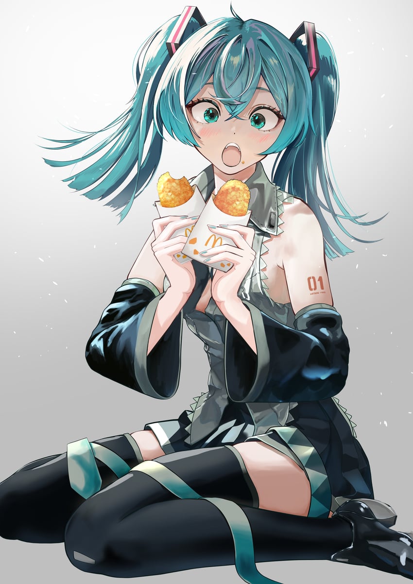 hatsune miku (vocaloid and 1 more) drawn by hxk4_n