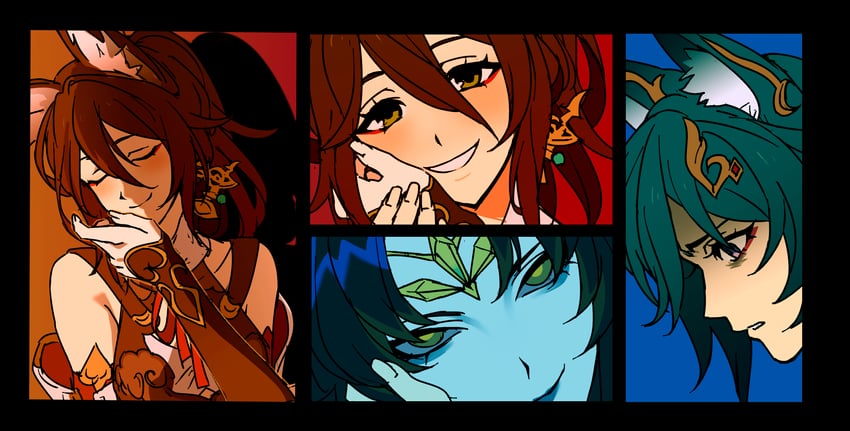tingyun, yukong, and phantylia (honkai and 1 more) drawn by pnrcs2