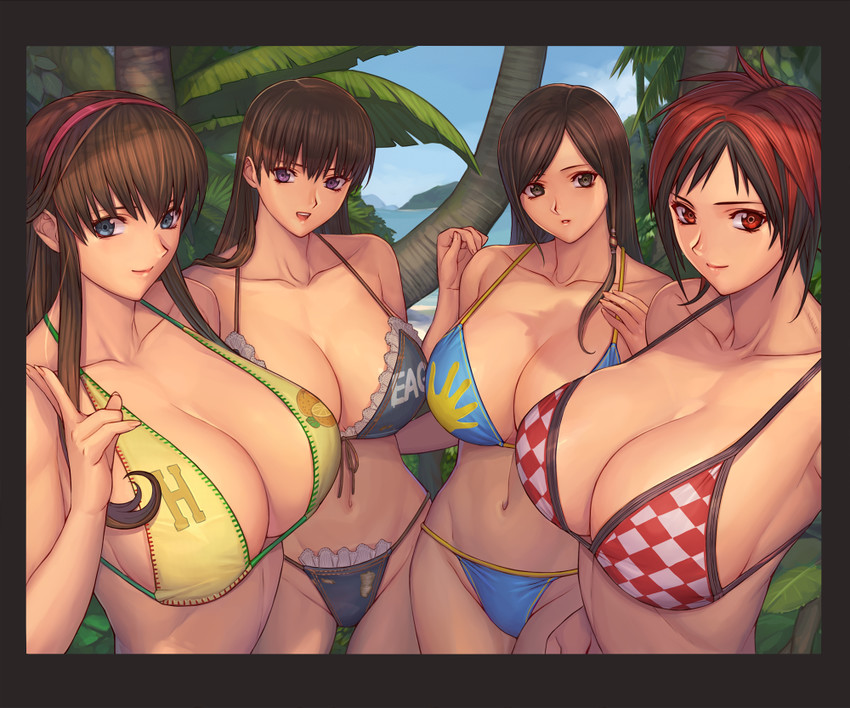 hitomi, lei fang, kokoro, and mila (dead or alive and 1 more) drawn by ibanen