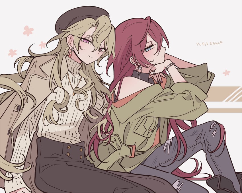 saegusa ibara and tomoe hiyori (ensemble stars!) drawn by meremero