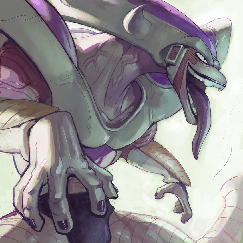 frieza and 3rd form frieza (dragon ball and 1 more) drawn by garrett_hanna