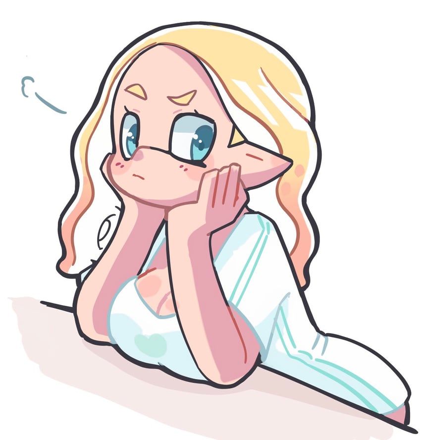 inkling player character and inkling girl (splatoon) drawn by hekoningyou_(waraningyou)