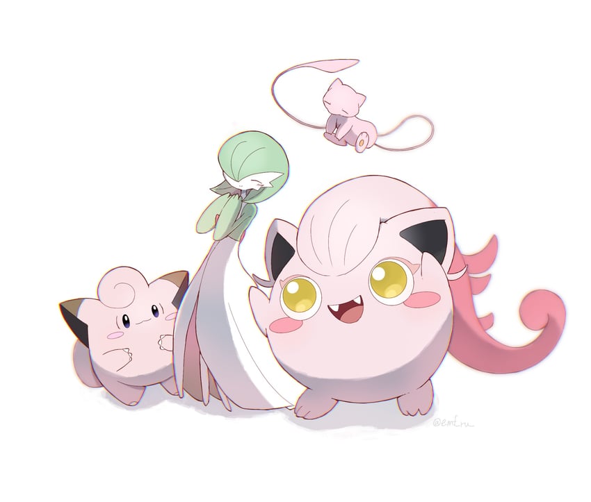 gardevoir, mew, clefairy, and scream tail (pokemon) drawn by emofuru_(vktd5442)
