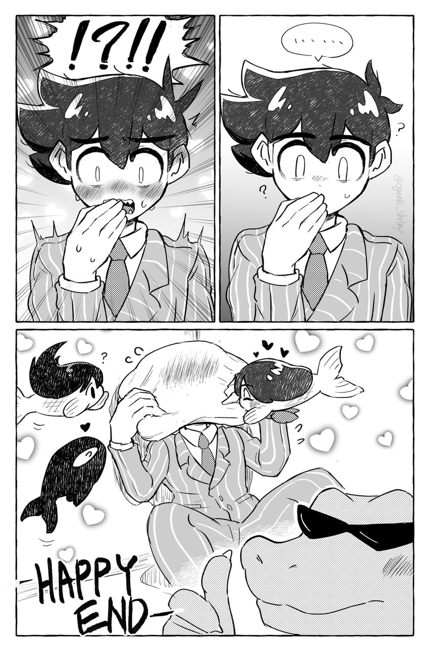 mari, hero, something, bossman hero, and gator guy (omori) drawn by ogenki_shrimp
