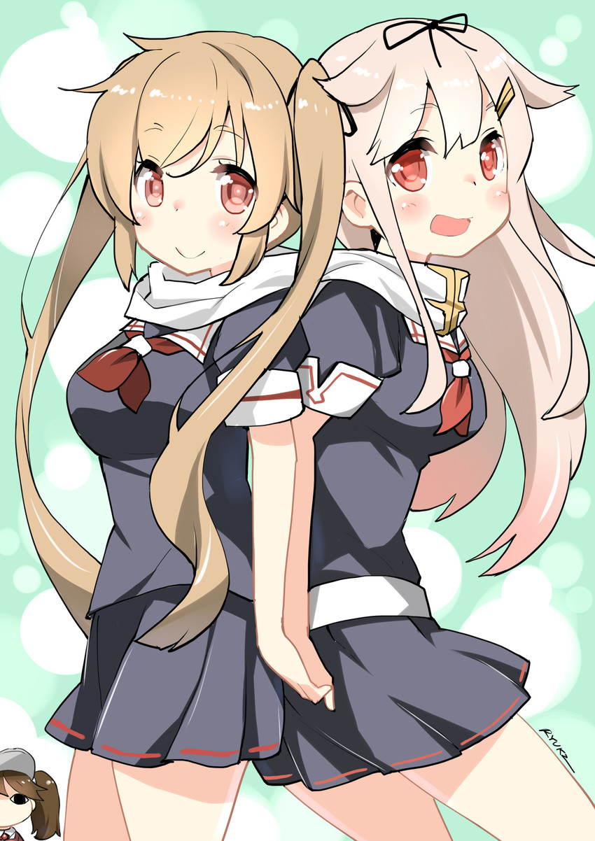yuudachi, yuudachi kai ni, ryuujou, and murasame (kantai collection) drawn by ryuki_(ryukisukune)