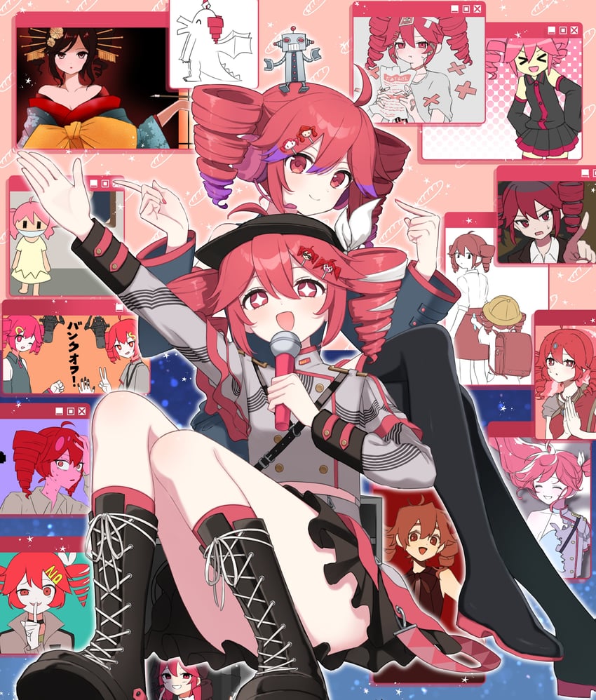 kasane teto and sister teto (utau and 27 more) drawn by shirai_sahuni