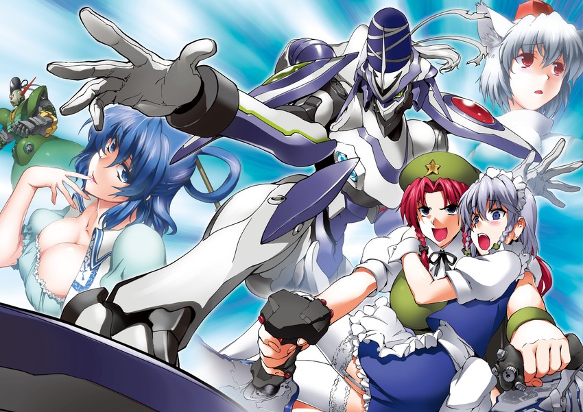 izayoi sakuya, hong meiling, inubashiri momiji, mononobe no futo, kaku seiga, and 4 more (touhou and 3 more) drawn by henshako
