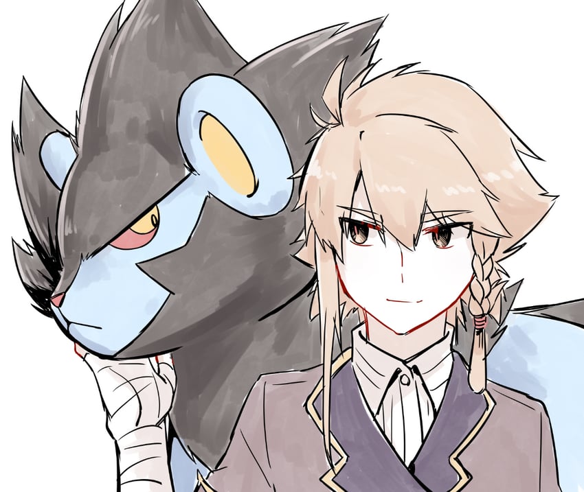 luxray and shidou maki (pokemon and 1 more) drawn by jouhou
