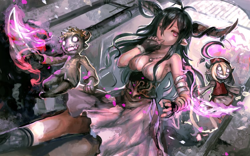 danua, gretel, and hansel (granblue fantasy) drawn by organ_derwald