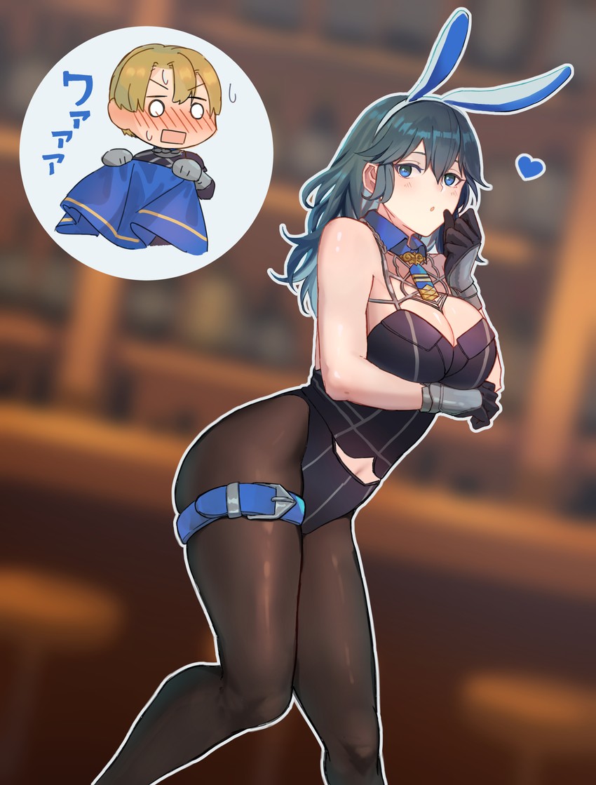 female byleth and dimitri alexandre blaiddyd (fire emblem and 1 more) drawn by omom_ttfe