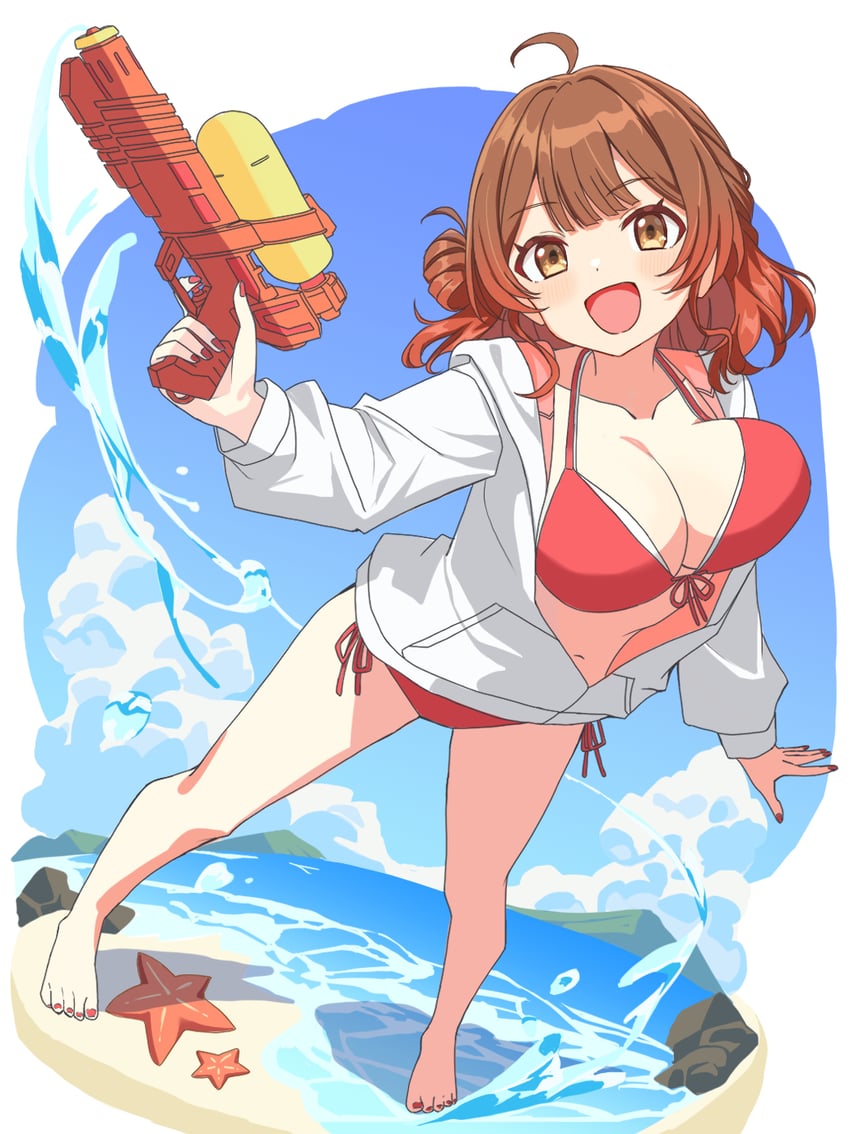 hanami ume (idolmaster and 1 more) drawn by hiyoko_neneko