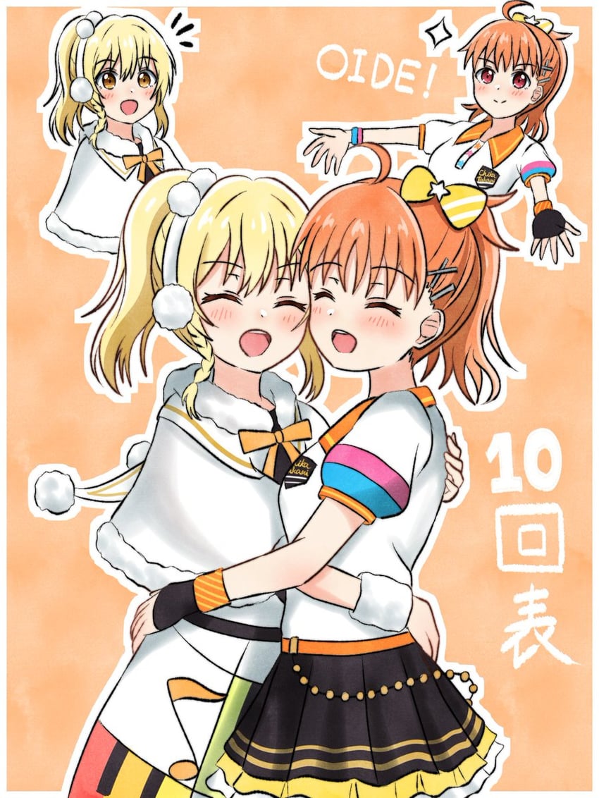 takami chika and miyashita ai (love live! and 2 more) drawn by katanashi_(ktnsh_popu)