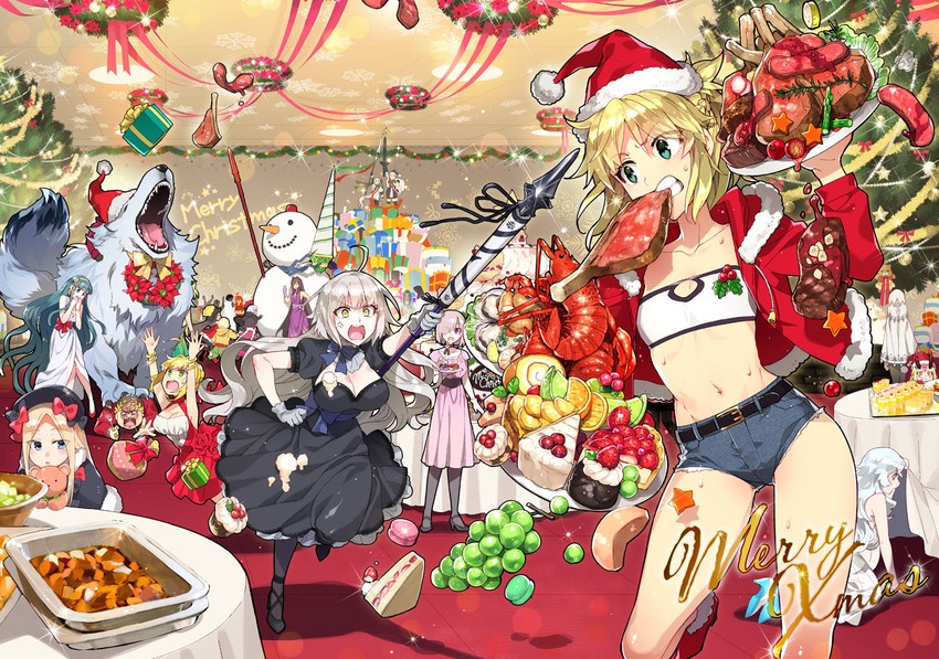 artoria pendragon, saber, mash kyrielight, jeanne d'arc alter, abigail williams, and 30 more (fate and 1 more) drawn by redrop