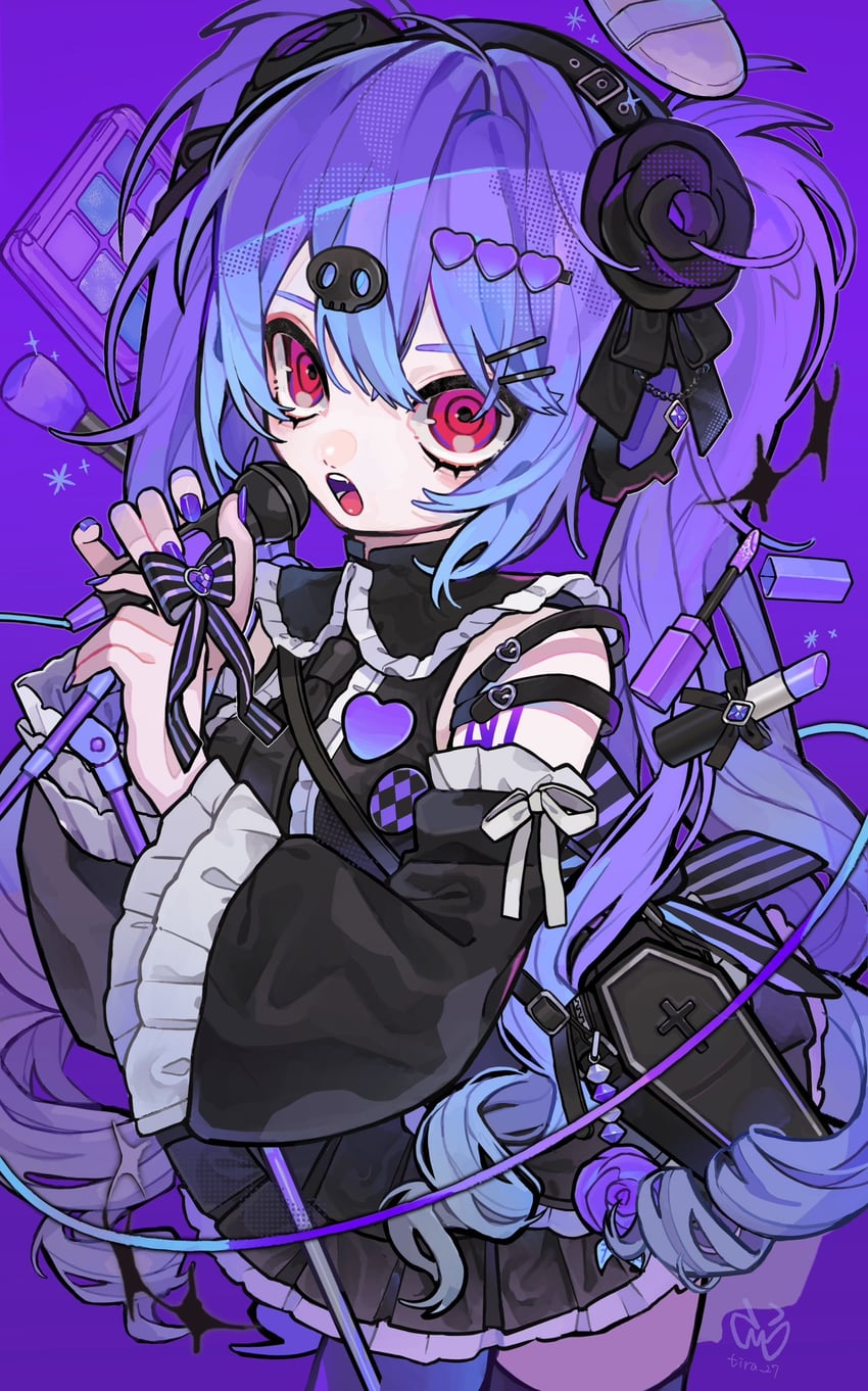 hatsune miku (vocaloid and 2 more) drawn by tira_27