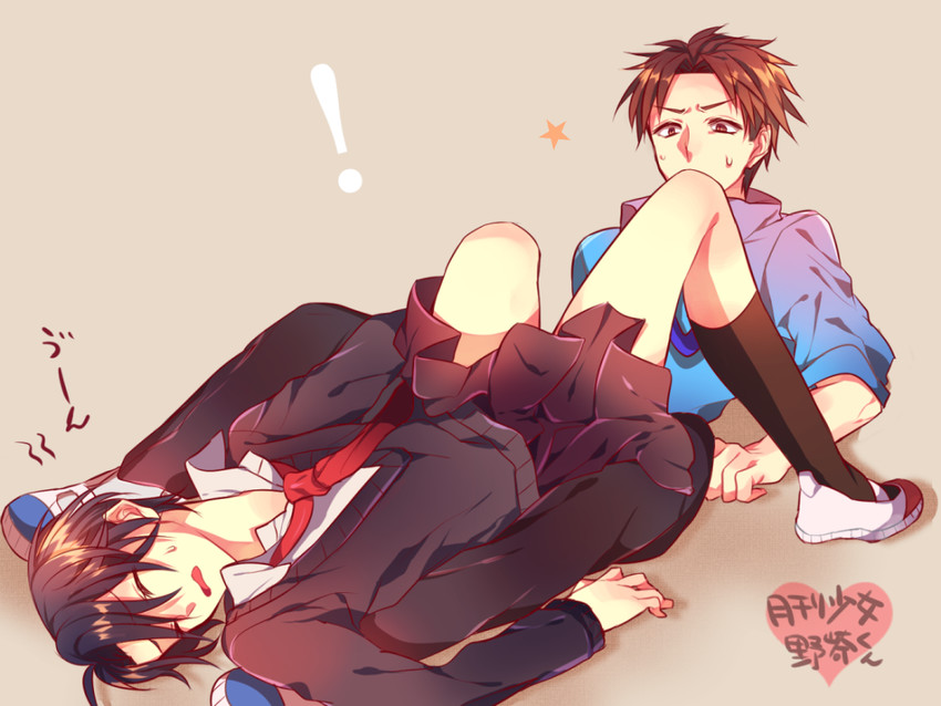 kashima yuu and hori masayuki (gekkan shoujo nozaki-kun) drawn by shiroto_iku