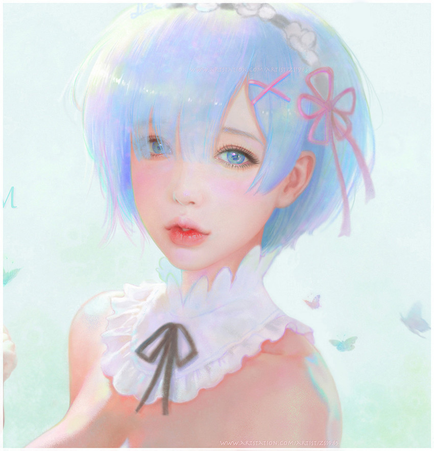 rem (re:zero kara hajimeru isekai seikatsu) drawn by ruoxin_zhang