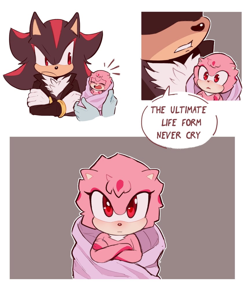 shadow the hedgehog and maria the hedgehog (original and 1 more) drawn by toonsite