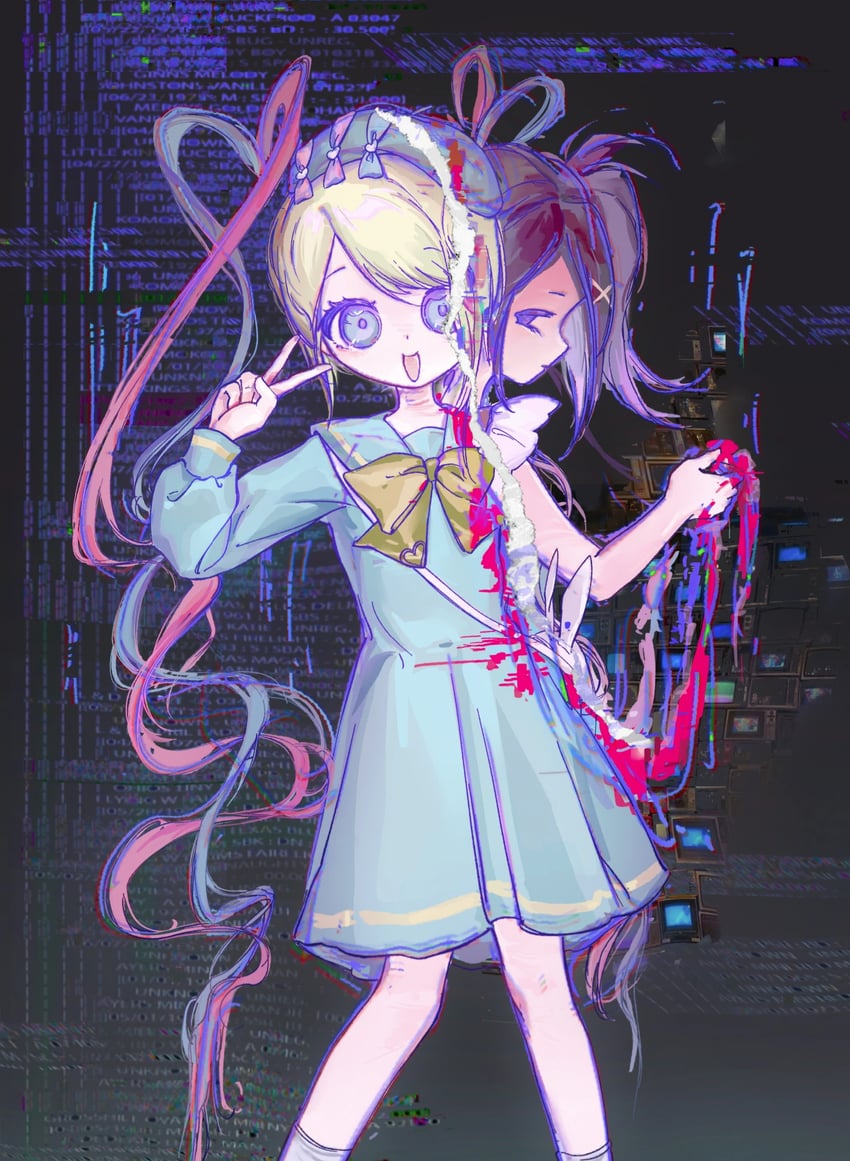 chouzetsusaikawa tenshi-chan and ame-chan (needy girl overdose and 1 more) drawn by charon_(199025448)